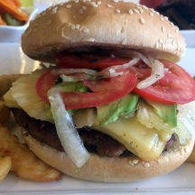 Hamburgesa con Queso Manchego